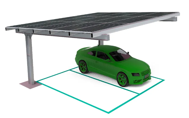 Karbon Çelik Suya Dayanıklı Y Tipi Solar Carport Montajı