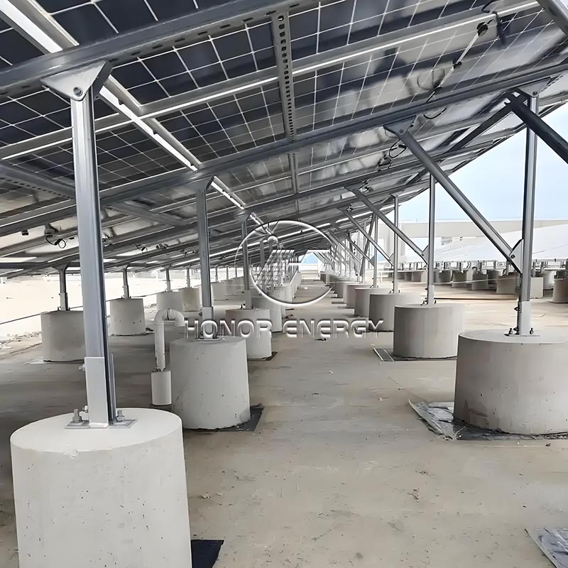 Beton çelik güneş düz çatı montajı